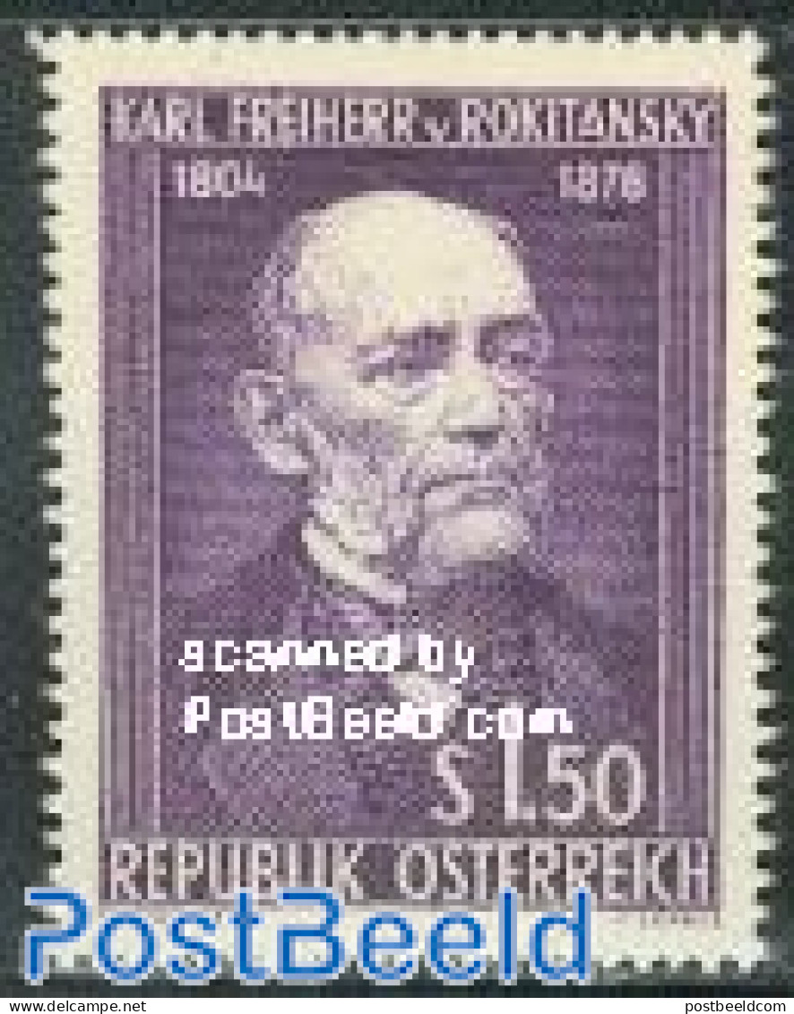 Austria 1954 K.F. Von Rokitansky 1v, Mint NH - Nuovi