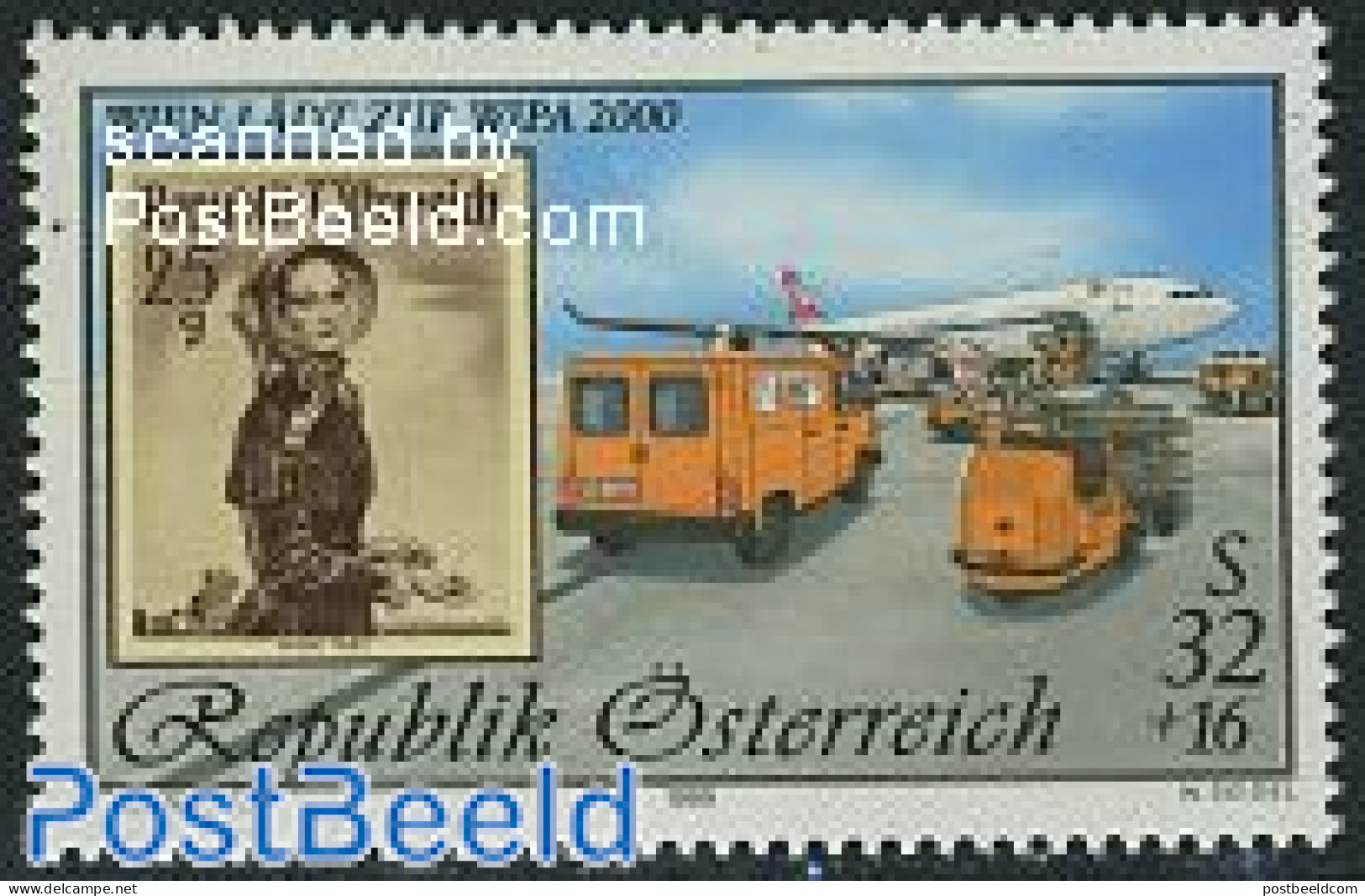 Austria 1999 Wipa 2000 1v, Mint NH, Transport - Philately - Stamps On Stamps - Automobiles - Aircraft & Aviation - Ungebraucht