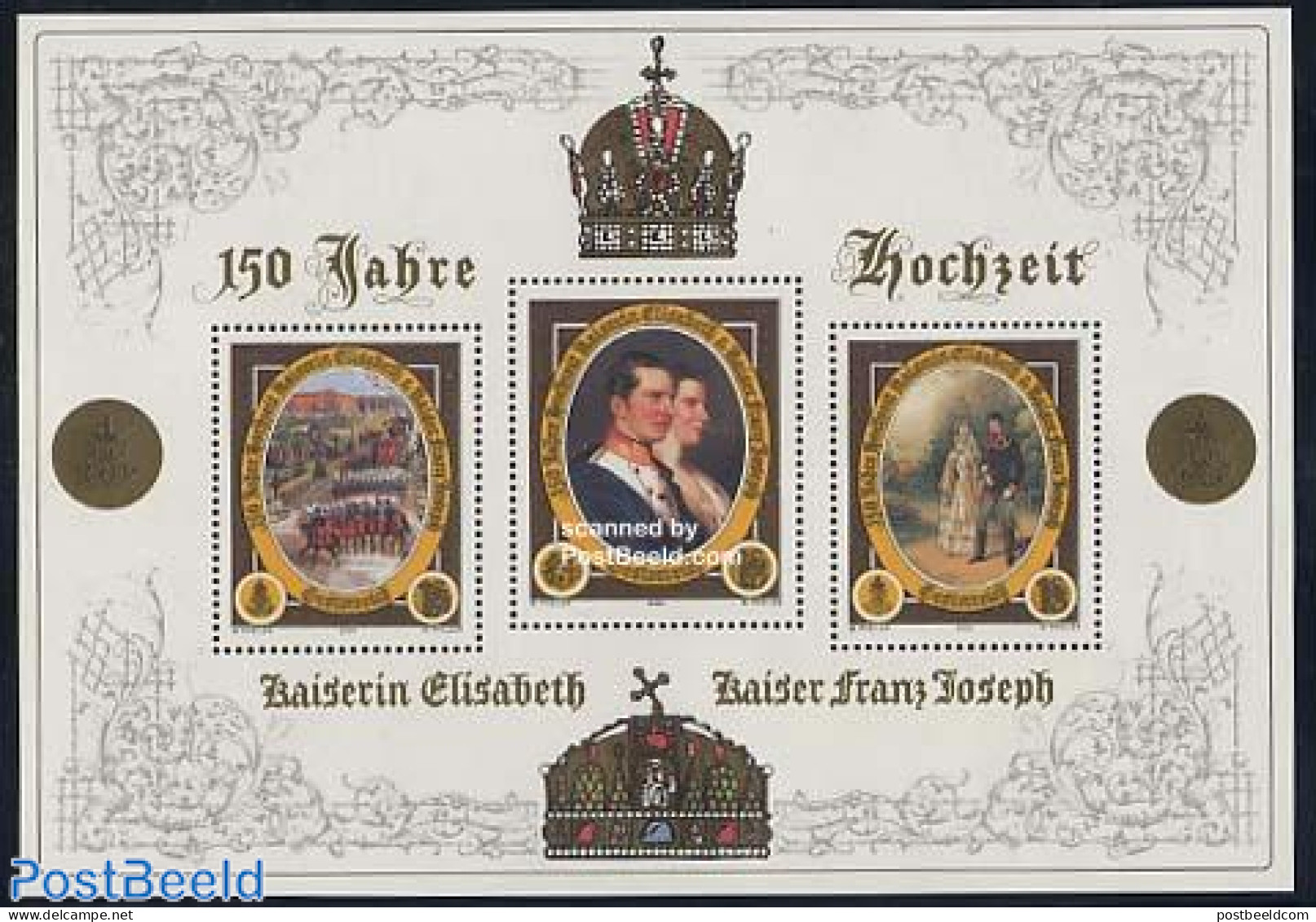 Austria 2004 Elisabeth-Franz Joseph Wedding S/s, Mint NH, History - Nature - Various - Kings & Queens (Royalty) - Hors.. - Neufs
