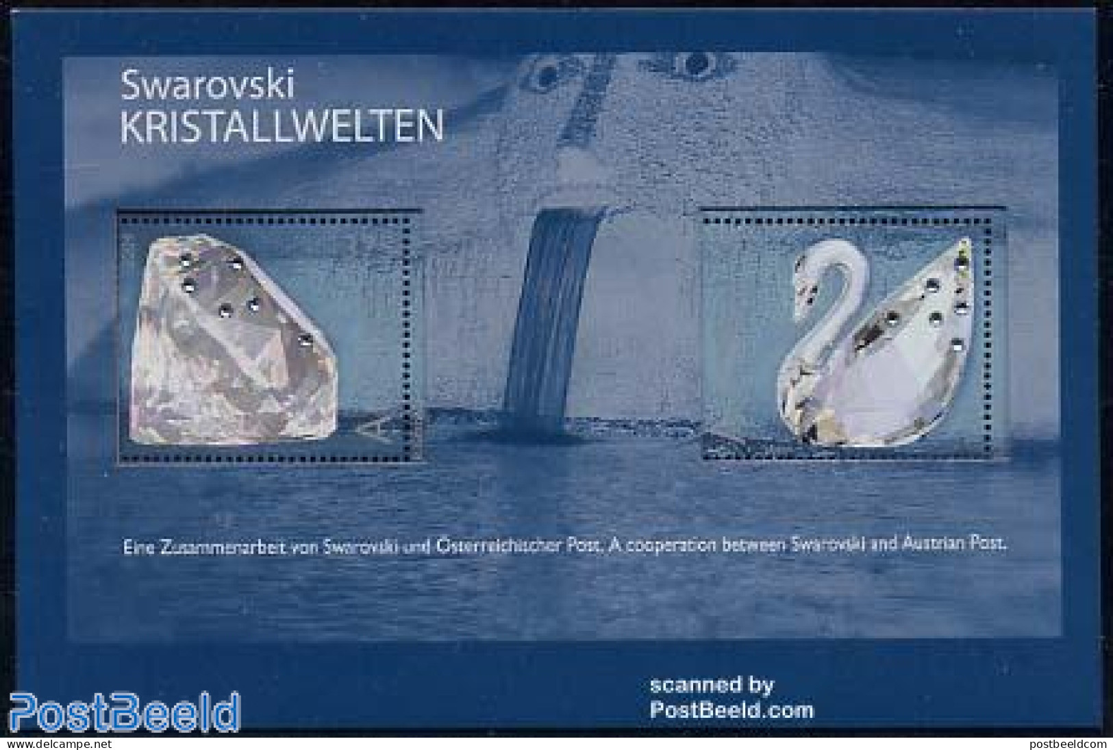 Austria 2004 Swarowski S/s, Mint NH, History - Nature - Various - Geology - Birds - Other Material Than Paper - Ungebraucht