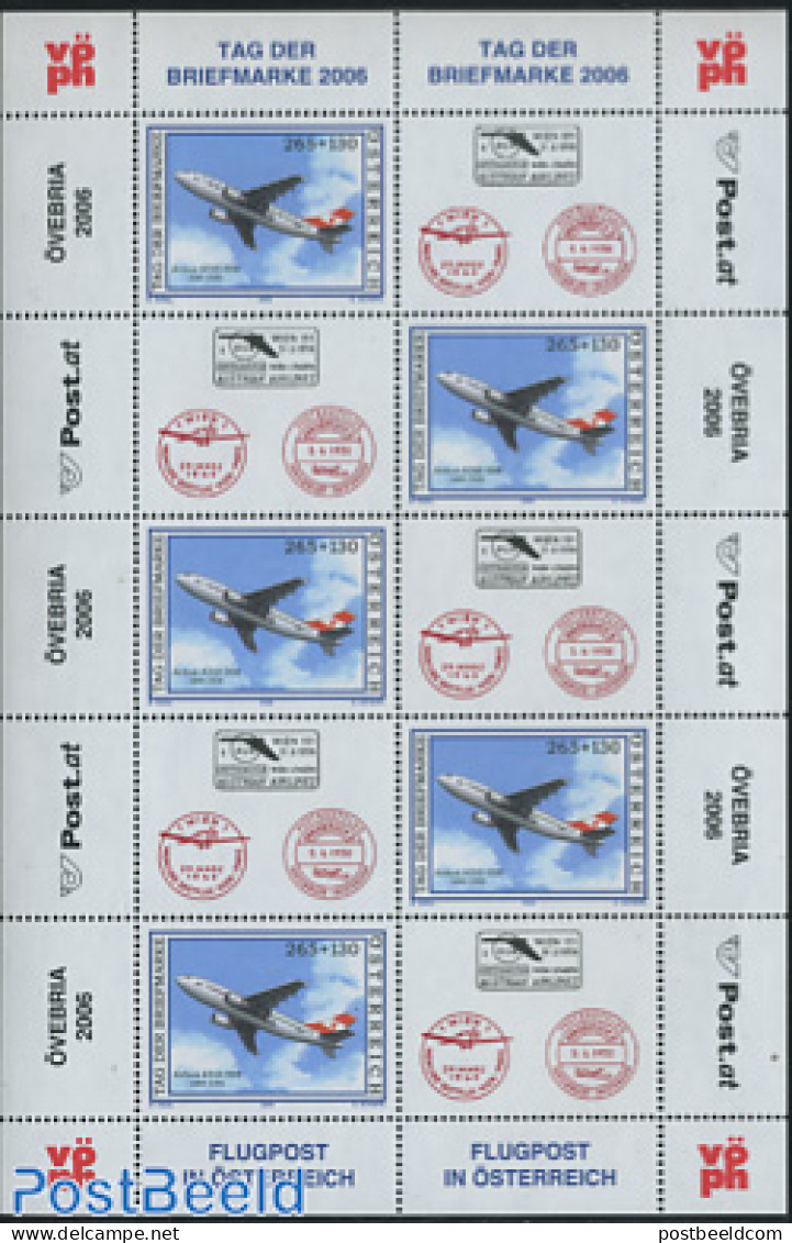 Austria 2006 Stamp Day M/s, Mint NH, Transport - Stamp Day - Aircraft & Aviation - Unused Stamps