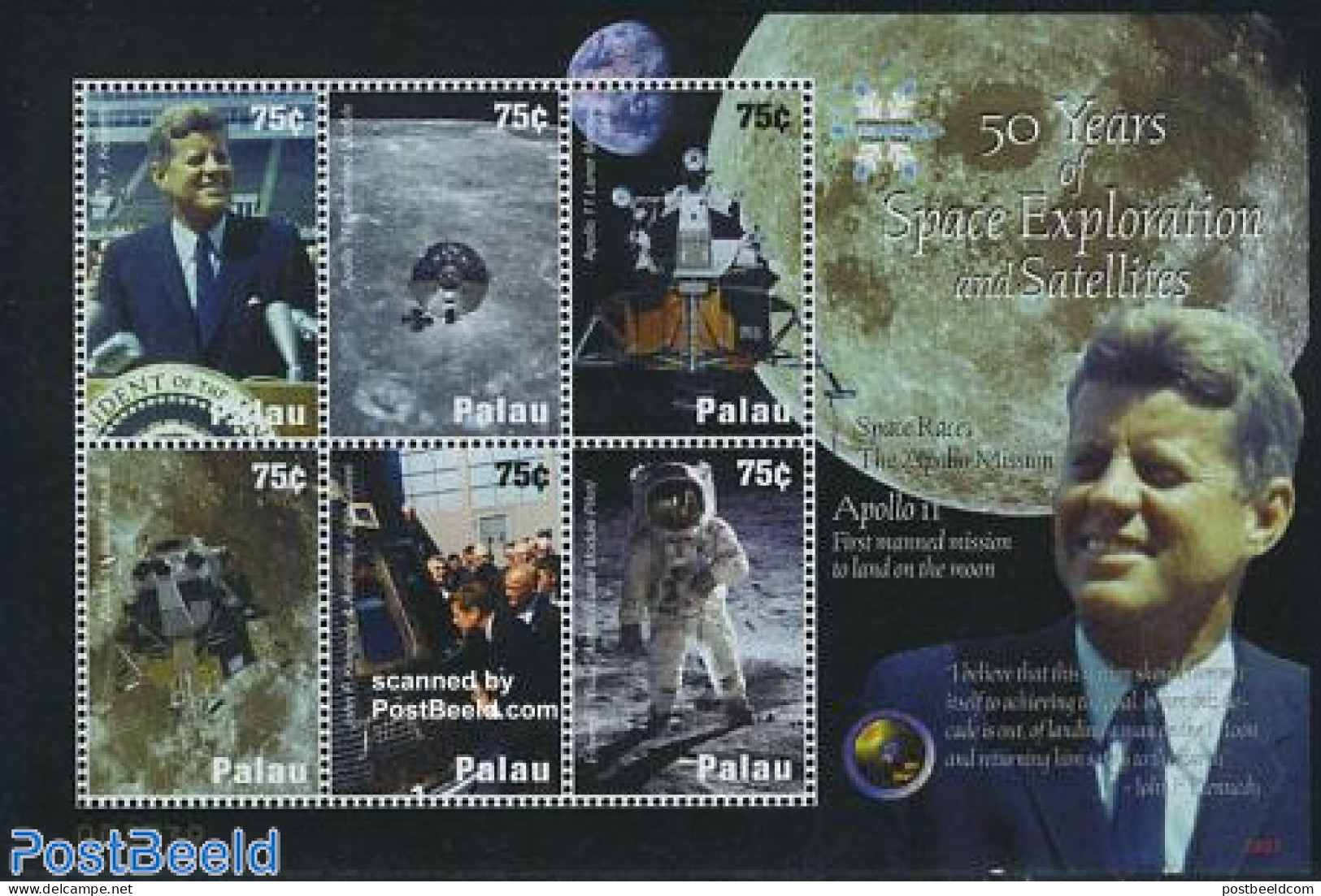 Palau 2008 50 Years Of Space Exploration 6v M/s, Mint NH, History - Transport - American Presidents - Space Exploration - Andere & Zonder Classificatie
