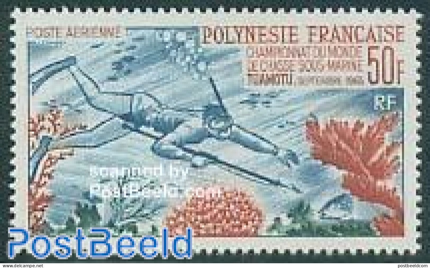 French Polynesia 1965 Diving 1v, Mint NH, Sport - Diving - Sport (other And Mixed) - Neufs
