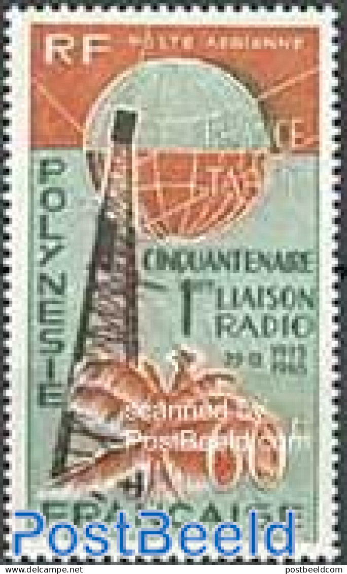 French Polynesia 1965 Radio Communication 1v, Mint NH, Performance Art - Radio And Television - Unused Stamps