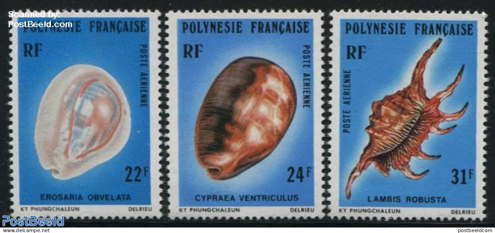 French Polynesia 1978 Shells 3v, Mint NH, Nature - Shells & Crustaceans - Ungebraucht