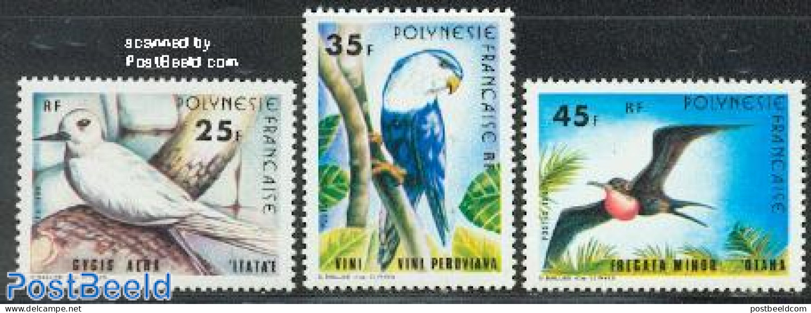 French Polynesia 1980 Birds 3v, Mint NH, Nature - Birds - Ongebruikt