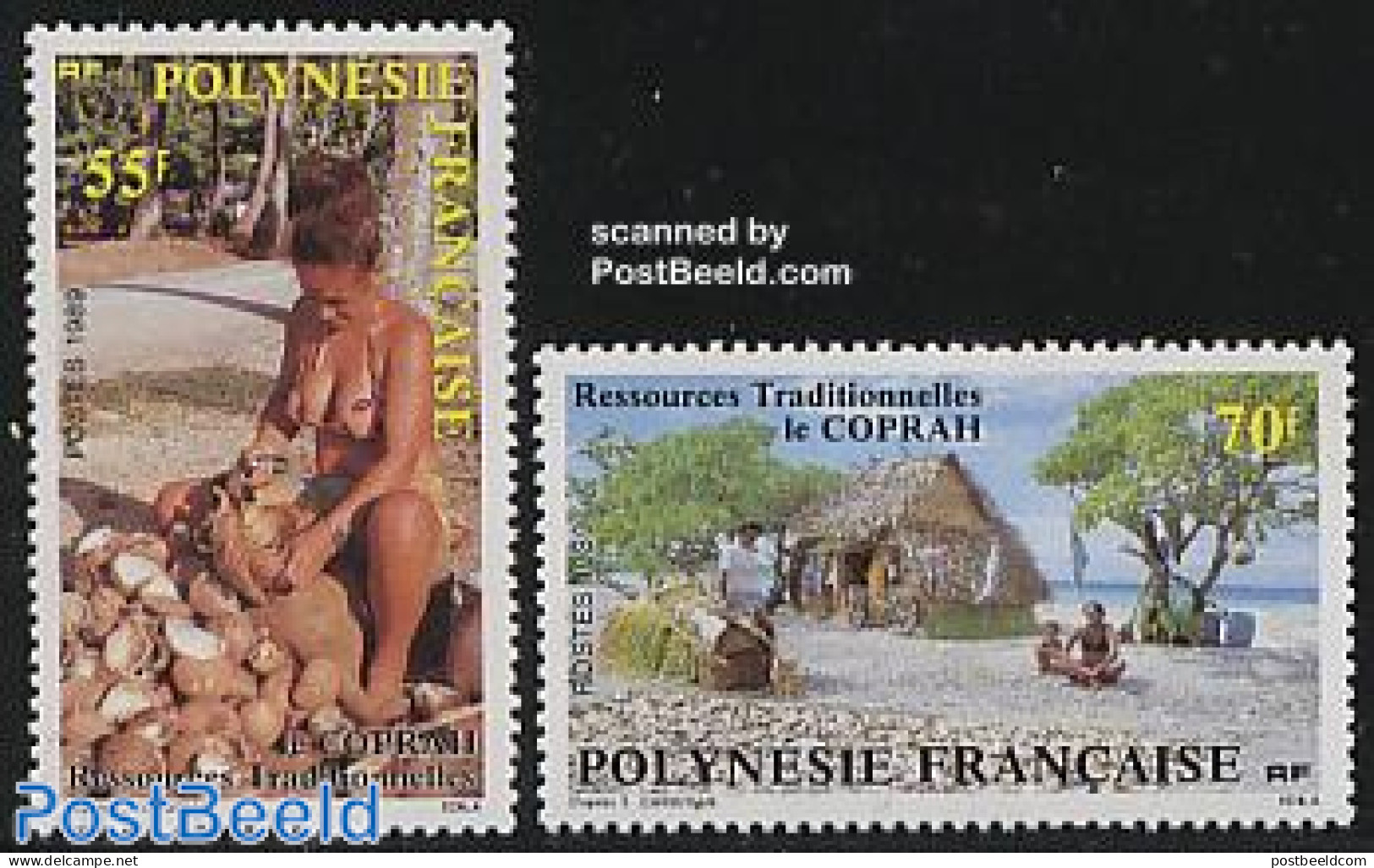 French Polynesia 1989 Copra 2v, Mint NH, Nature - Fruit - Unused Stamps