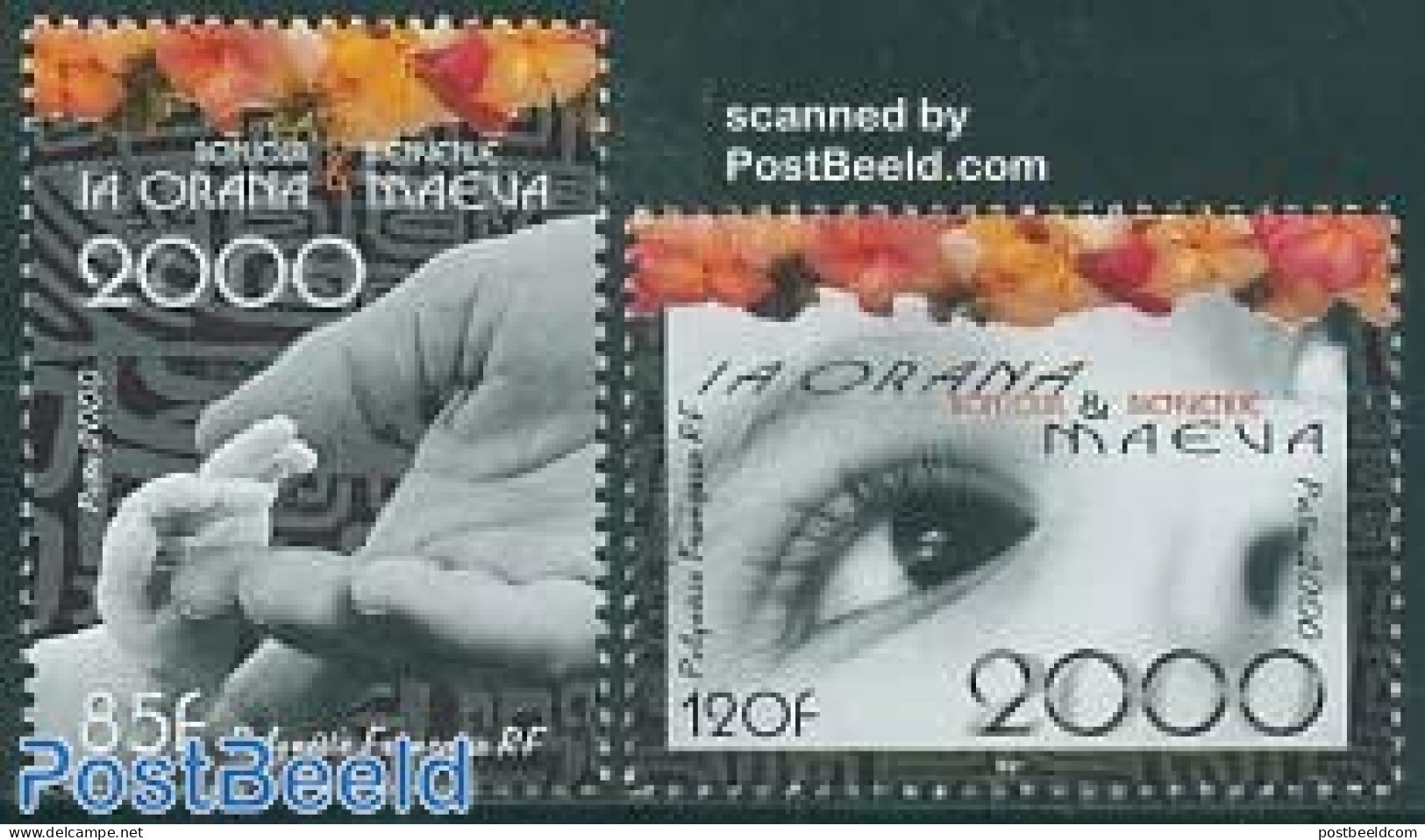 French Polynesia 2000 The Year 2000 2v, Mint NH, Various - New Year - Neufs