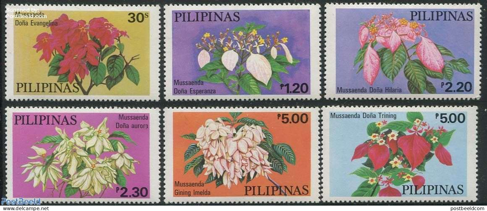 Philippines 1979 Flowers 6v, Mint NH, Nature - Flowers & Plants - Philippines
