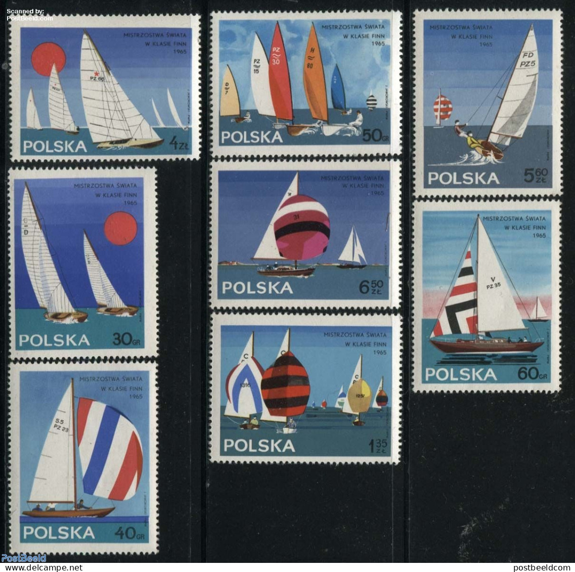 Poland 1965 Sailing Championship 8v, Mint NH, Sport - Transport - Sailing - Sport (other And Mixed) - Ships And Boats - Neufs