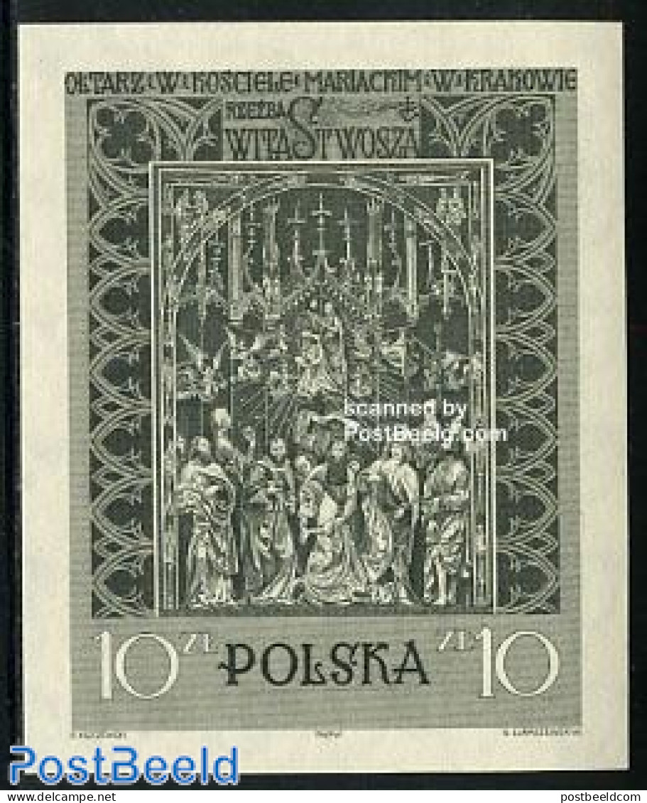 Poland 1960 St. Mary Church S/s, Mint NH, Religion - Churches, Temples, Mosques, Synagogues - Religion - Neufs