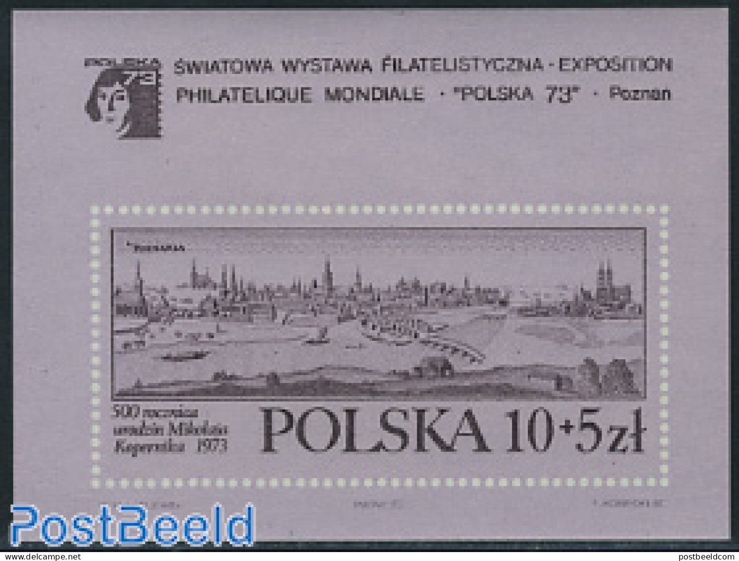 Poland 1973 Philatelic Exposition S/s Imperforated, Mint NH, Science - Astronomy - Art - Bridges And Tunnels - Ungebraucht