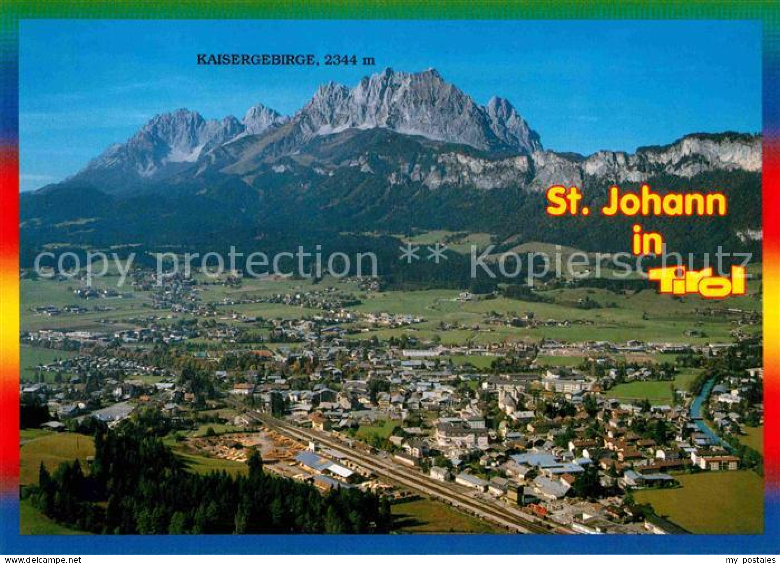 72639141 St Johann Tirol Mit Kaisergebirge Fliegeraufnahme St. Johann In Tirol - Sonstige & Ohne Zuordnung