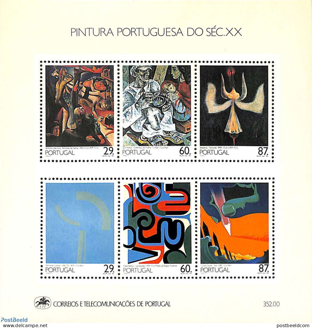 Portugal 1989 Paintings S/s, Mint NH, Art - Modern Art (1850-present) - Neufs