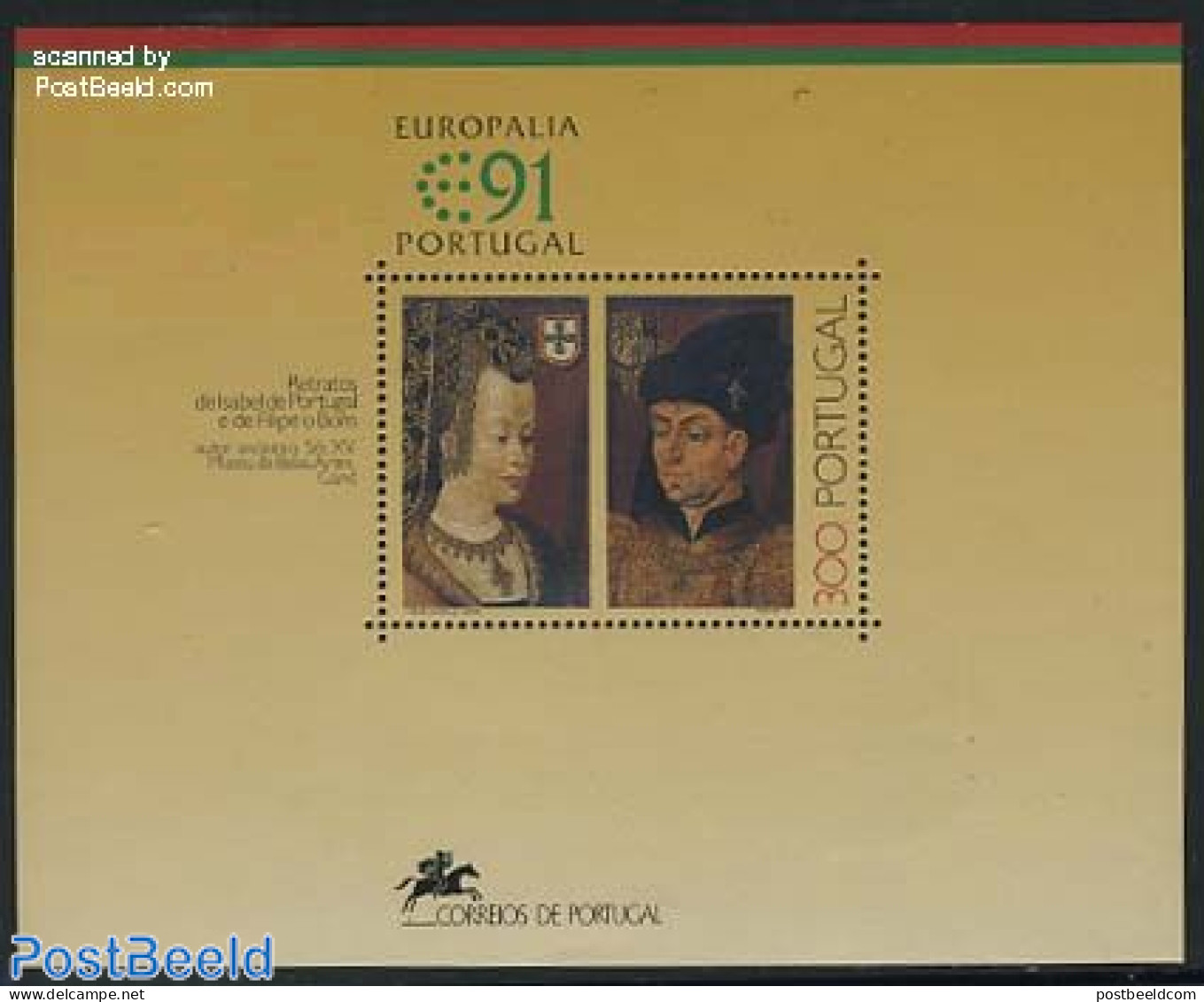 Portugal 1991 Europalia S/s, Mint NH, History - Various - Europa Hang-on Issues - Joint Issues - Art - Paintings - Neufs