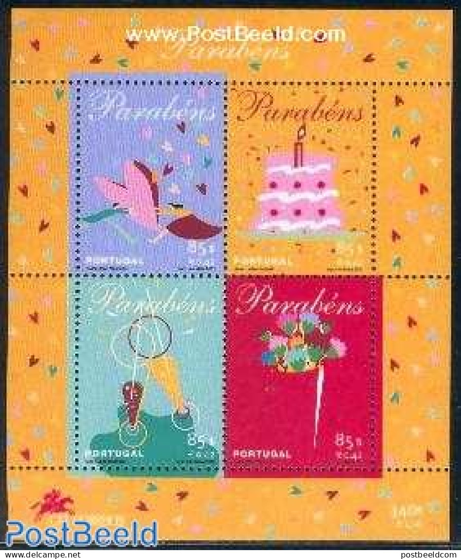 Portugal 2001 Wishing Stamps S/s, Mint NH, Various - Greetings & Wishing Stamps - Ungebraucht