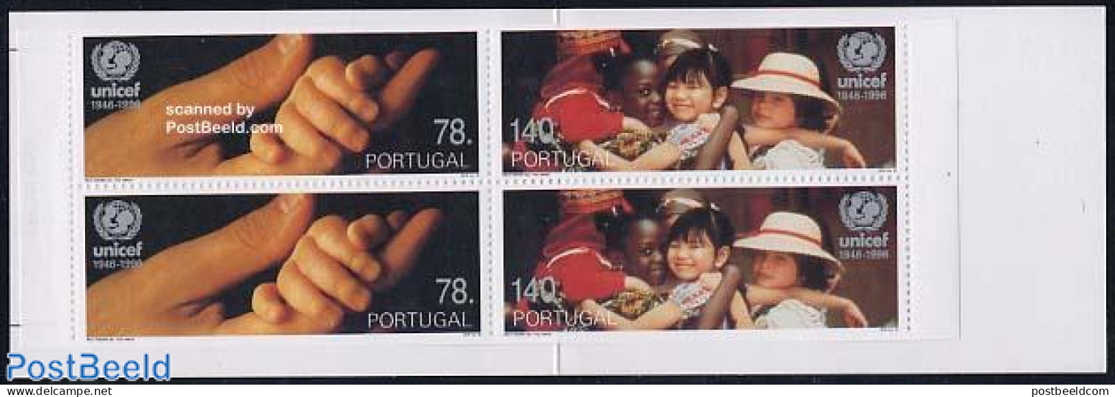 Portugal 1994 UNICEF 2x2v In Booklet, Mint NH, History - Unicef - Stamp Booklets - Ongebruikt