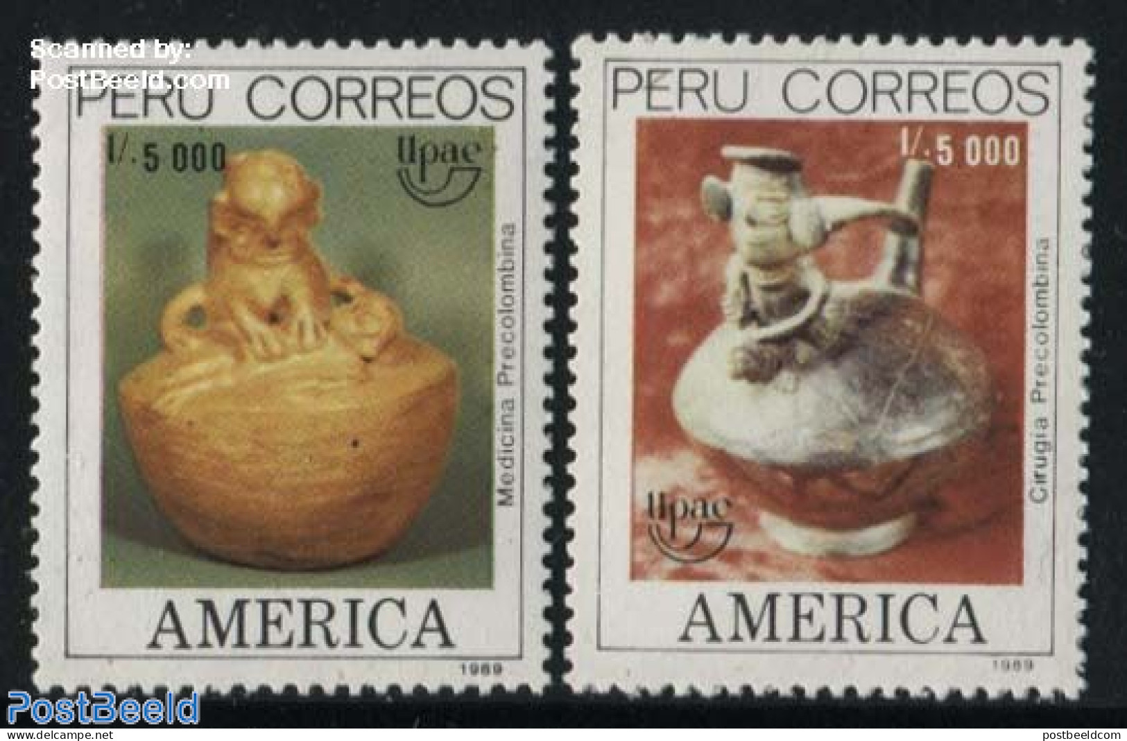 Peru 1989 UPAEP 2v, Mint NH, History - Archaeology - U.P.A.E. - Art - Ceramics - Archäologie