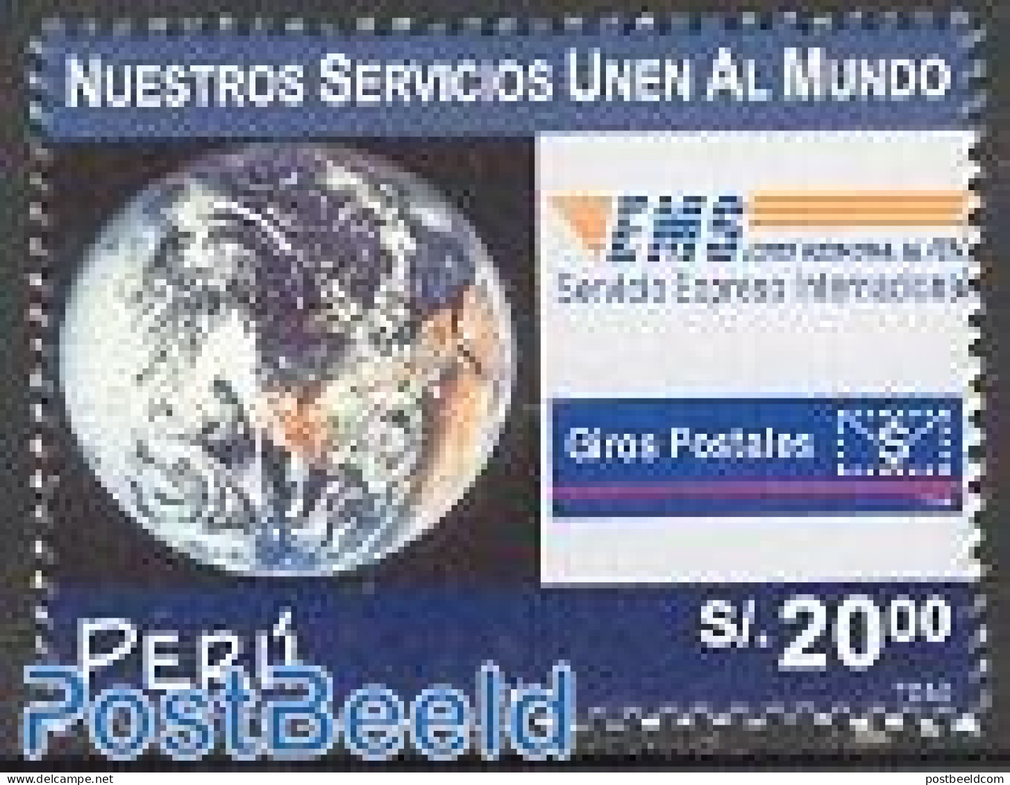 Peru 2002 EMS 1v, Mint NH, Various - Post - Globes - Post