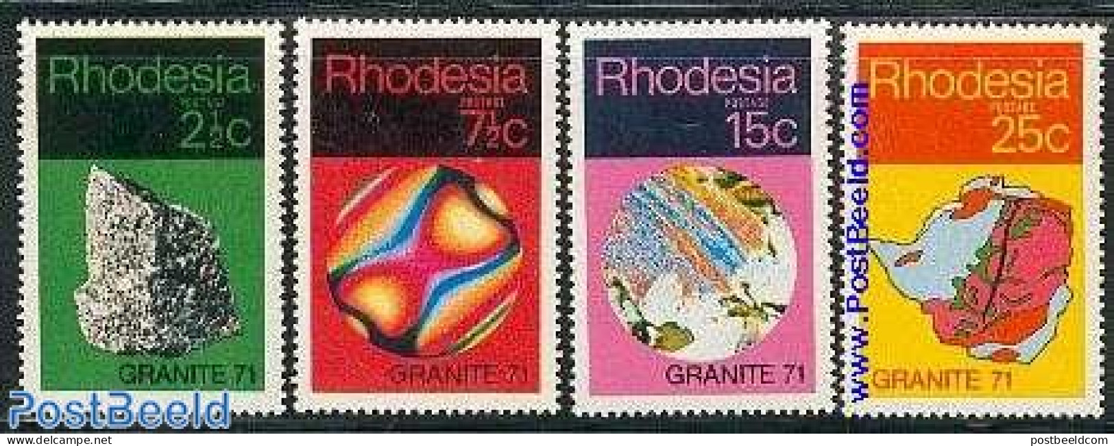 Rhodesia 1971 Geologic Congress 4v, Mint NH, History - Geology - Autres & Non Classés