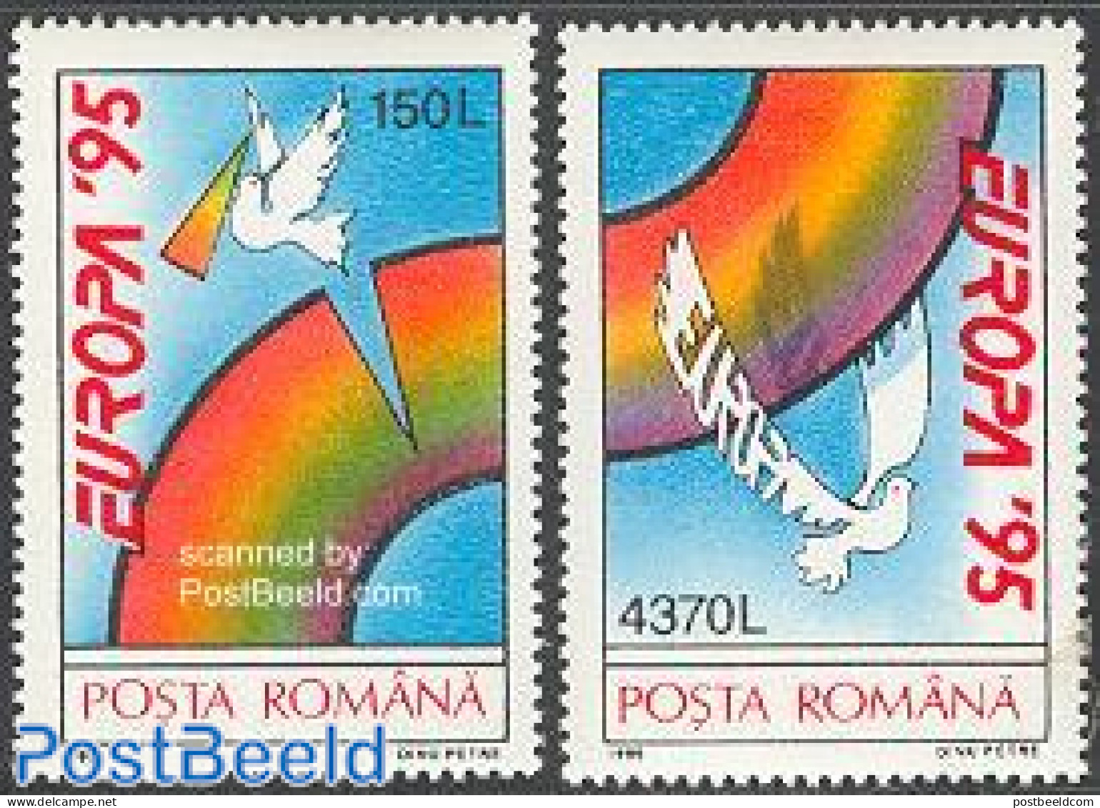 Romania 1995 Europa, Peace & Freedom 2v, Mint NH, History - Europa (cept) - Unused Stamps