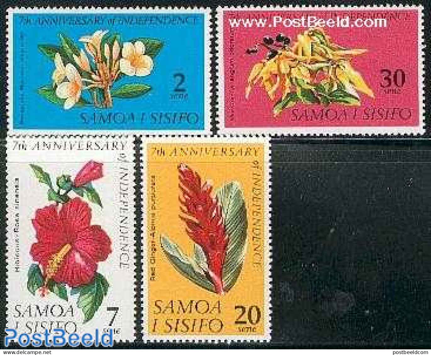 Samoa 1969 Independence, Flowers 4v, Mint NH, Nature - Flowers & Plants - Samoa