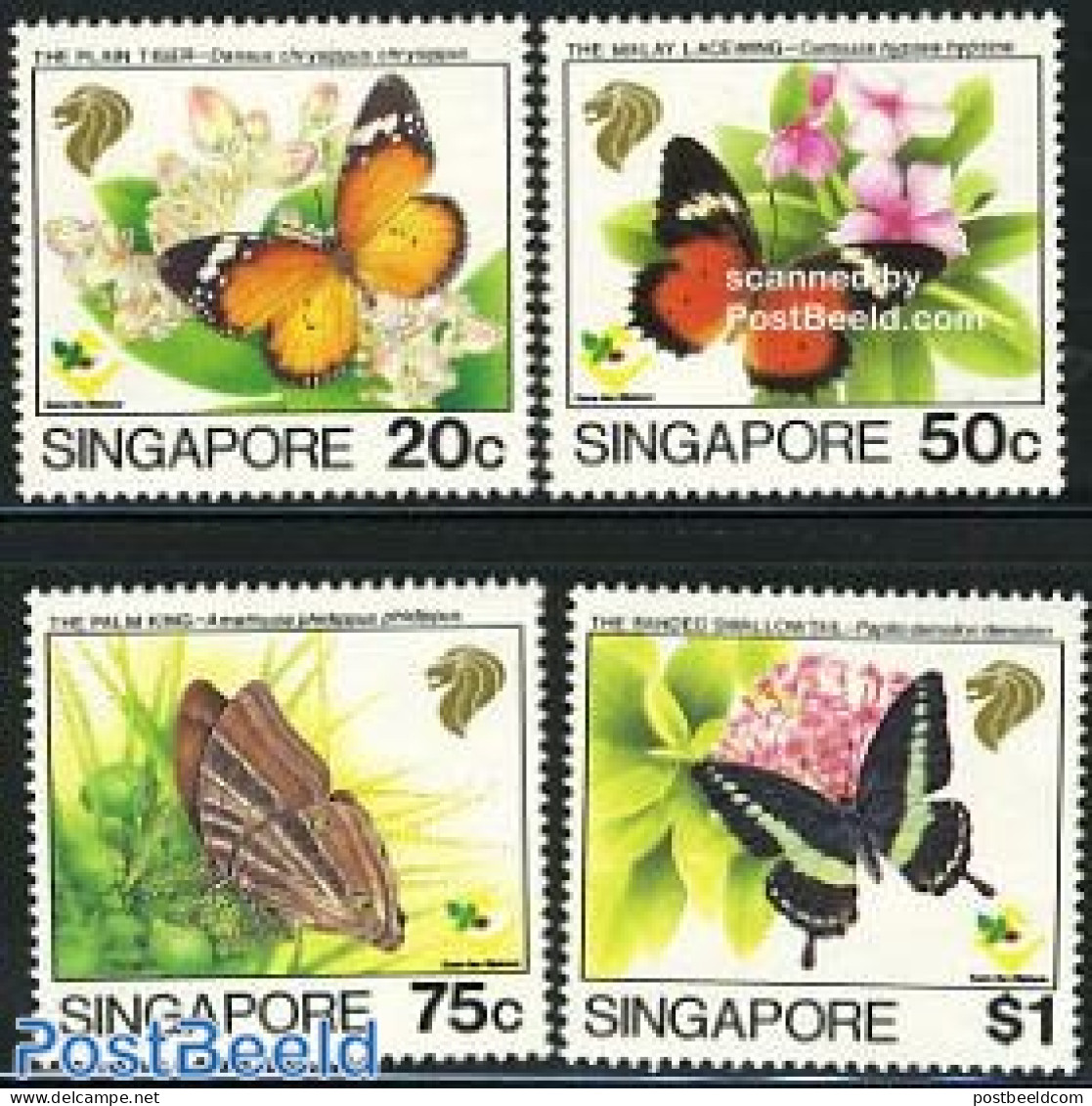 Singapore 1993 Butterflies 4v, Mint NH, Nature - Butterflies - Andere & Zonder Classificatie