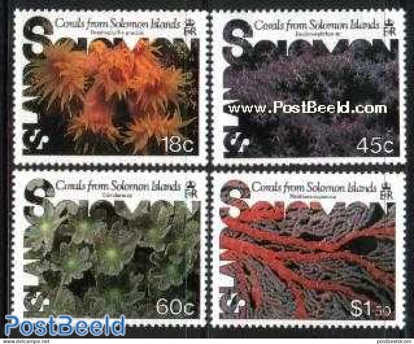 Solomon Islands 1987 Corals 4v, Mint NH, Nature - Shells & Crustaceans - Vie Marine