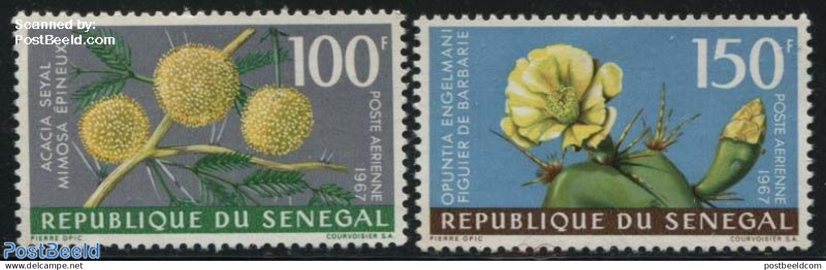 Senegal 1967 Flowers 2v, Mint NH, Nature - Flowers & Plants - Senegal (1960-...)