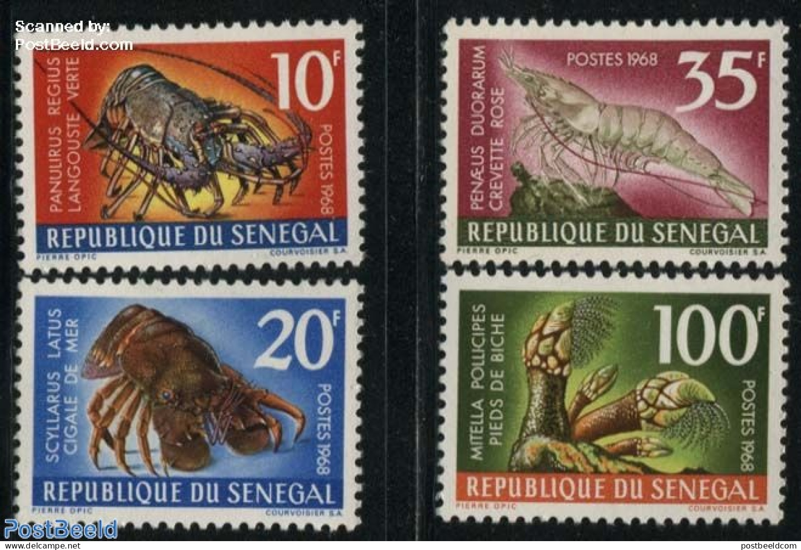 Senegal 1968 Crabs 4v, Mint NH, Nature - Crabs And Lobsters - Senegal (1960-...)