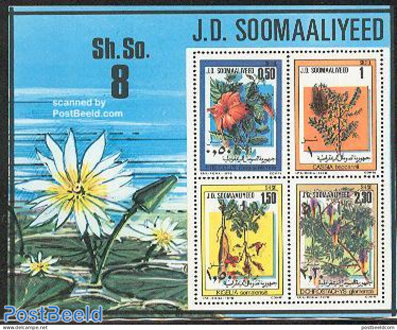 Somalia 1978 Flowers S/s, Mint NH, Nature - Flowers & Plants - Somalie (1960-...)