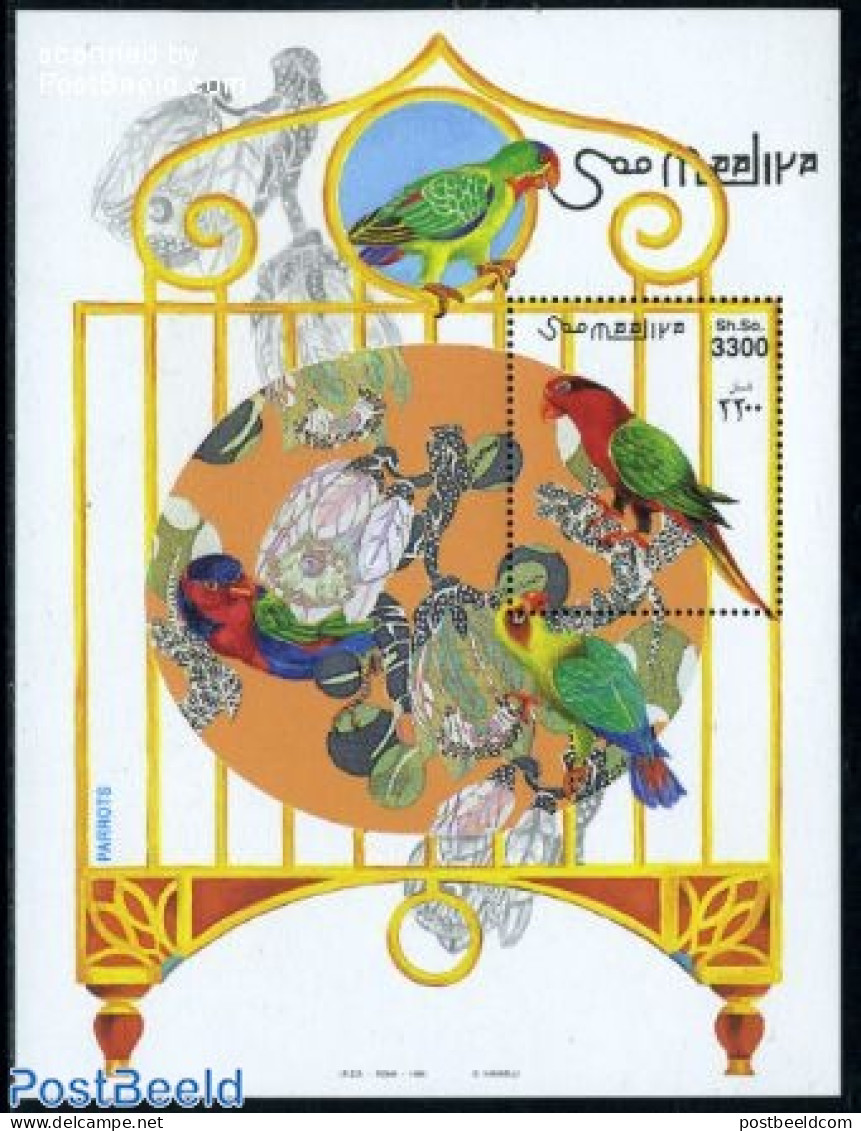 Somalia 1999 Parrots S/s, Mint NH, Nature - Birds - Parrots - Somalie (1960-...)