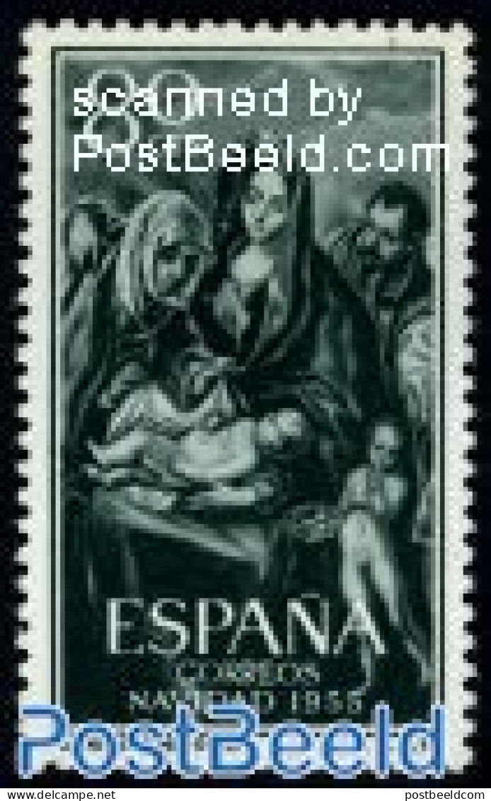 Spain 1955 Christmas, El Greco Painting 1v, Mint NH, Religion - Christmas - Art - Paintings - Unused Stamps