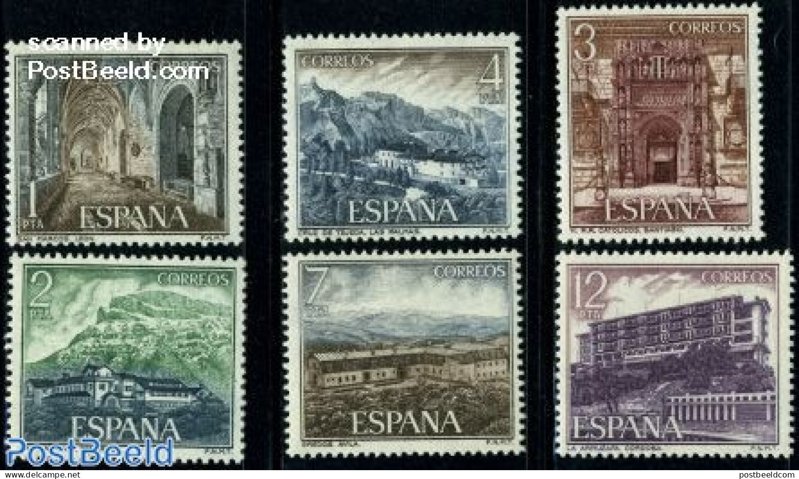 Spain 1976 National Hotels 6v, Mint NH, Various - Hotels - Tourism - Unused Stamps