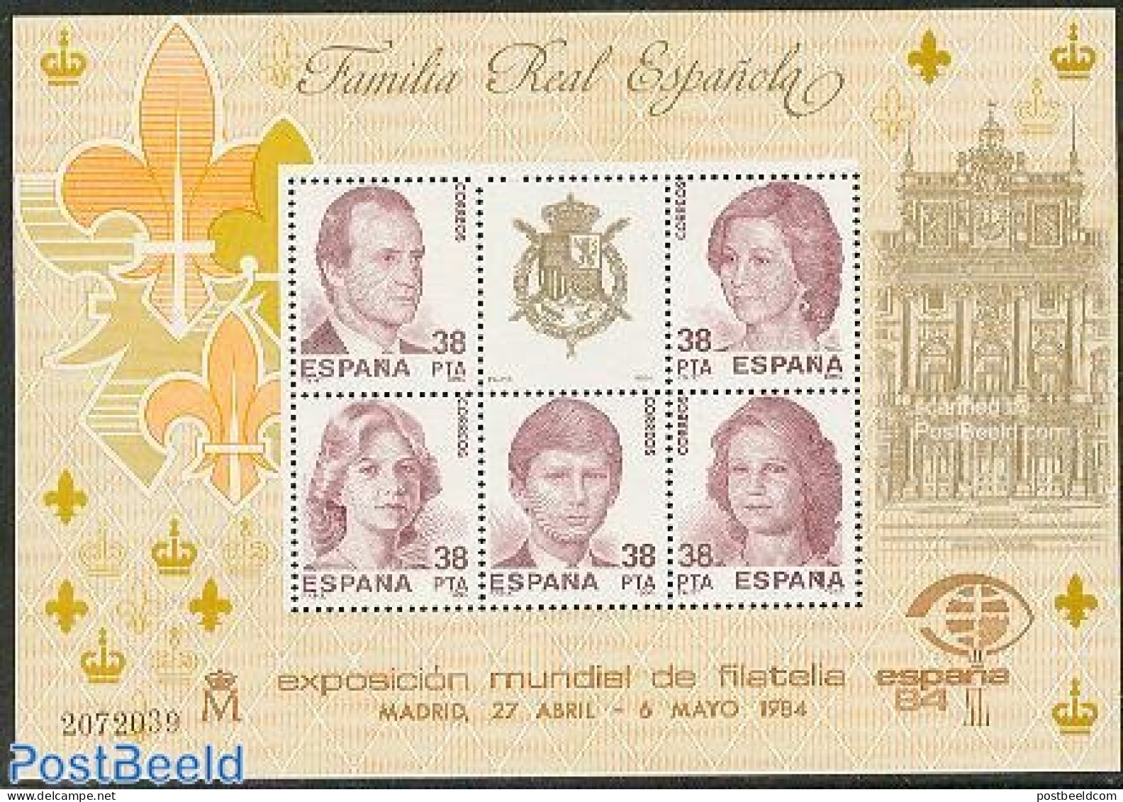 Spain 1984 Espana 84 S/s, Mint NH, History - Kings & Queens (Royalty) - Philately - Neufs