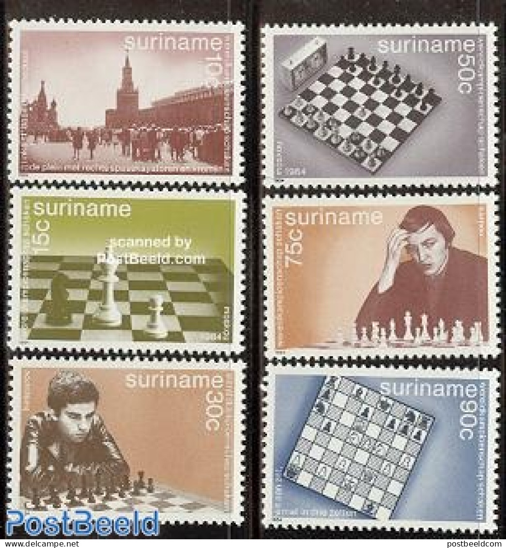 Suriname, Republic 1984 Chess Karpov/Kasparov 6v, Mint NH, Sport - Chess - Echecs