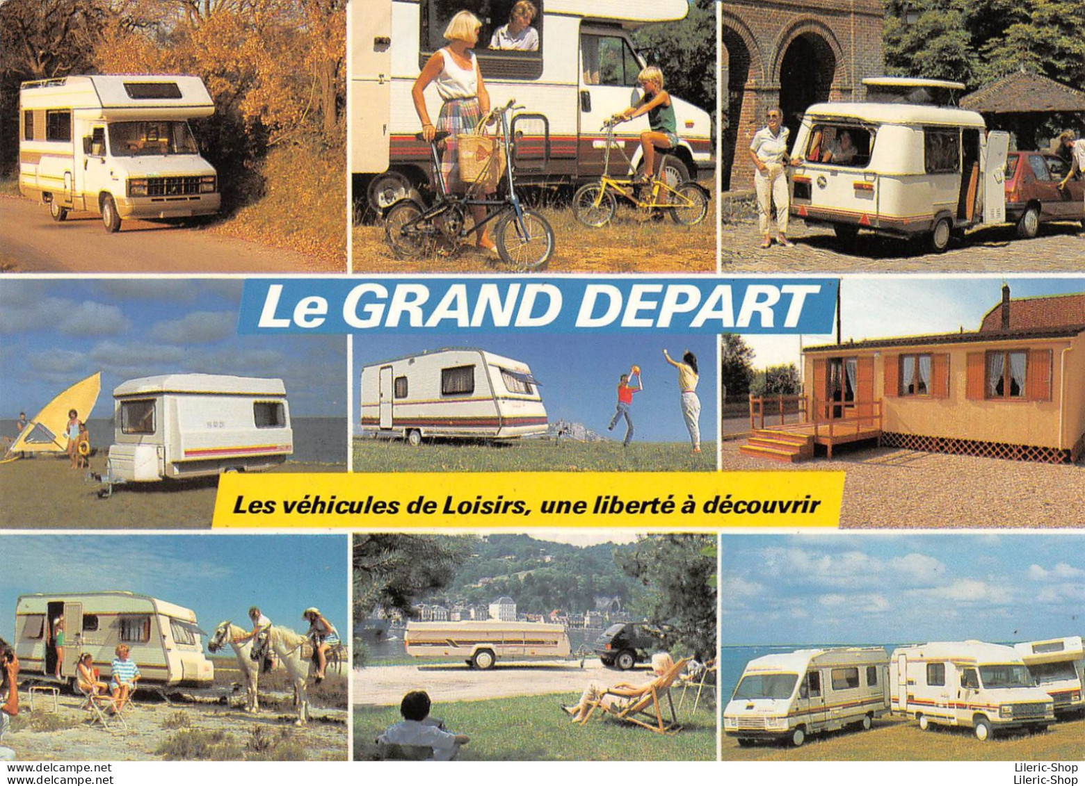 CARTE PUBLICITAIRE CARAVANE CARAVANING - Cachet Distributeur "TOULOUSE CARAVANES" - LE GRAND DEPART EUROPE 1 - Publicité