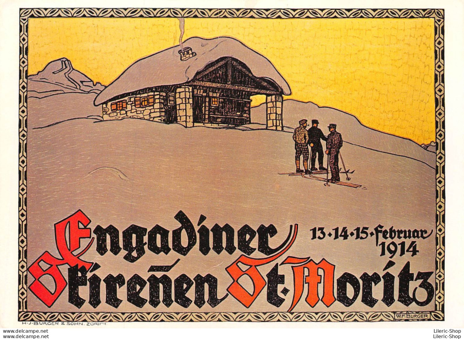 SUISSE W. F. Burger Plakat Für Verkehrsverein St. Moritz, 1914 Plakatsammlung Des Kunstgewerbemuseums Zürich - 1978 - Saint-Moritz