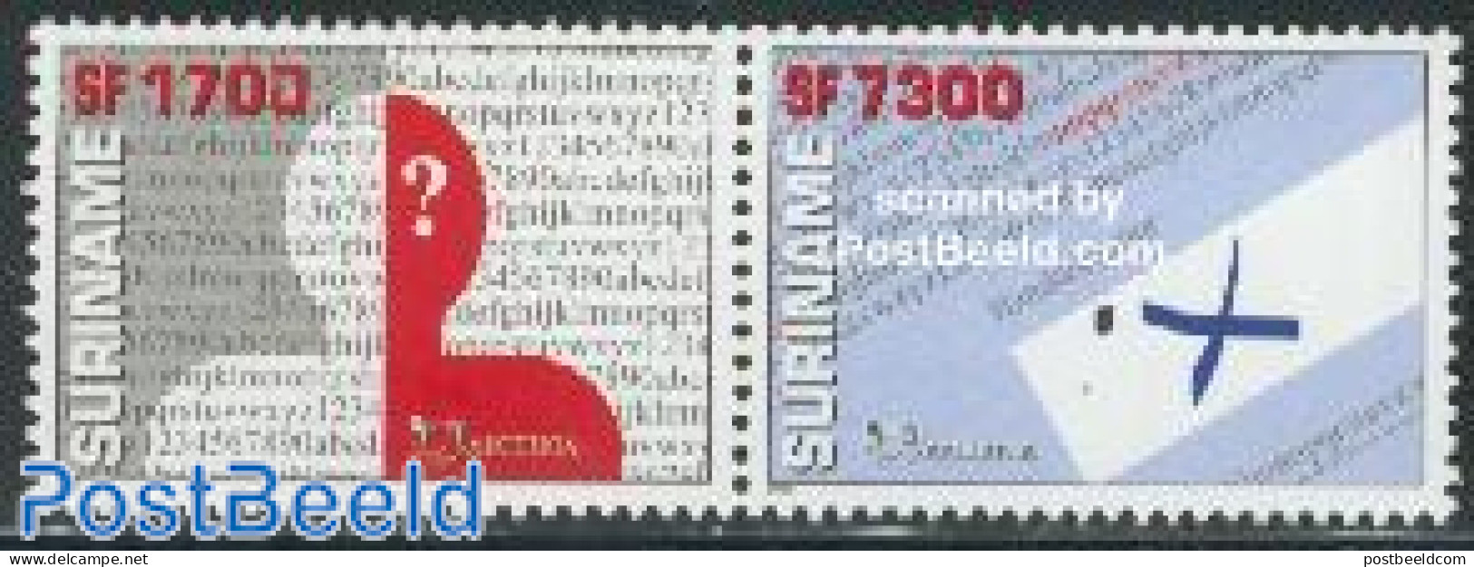 Suriname, Republic 2002 UPAEP 2v [:], Mint NH, U.P.A.E. - Suriname