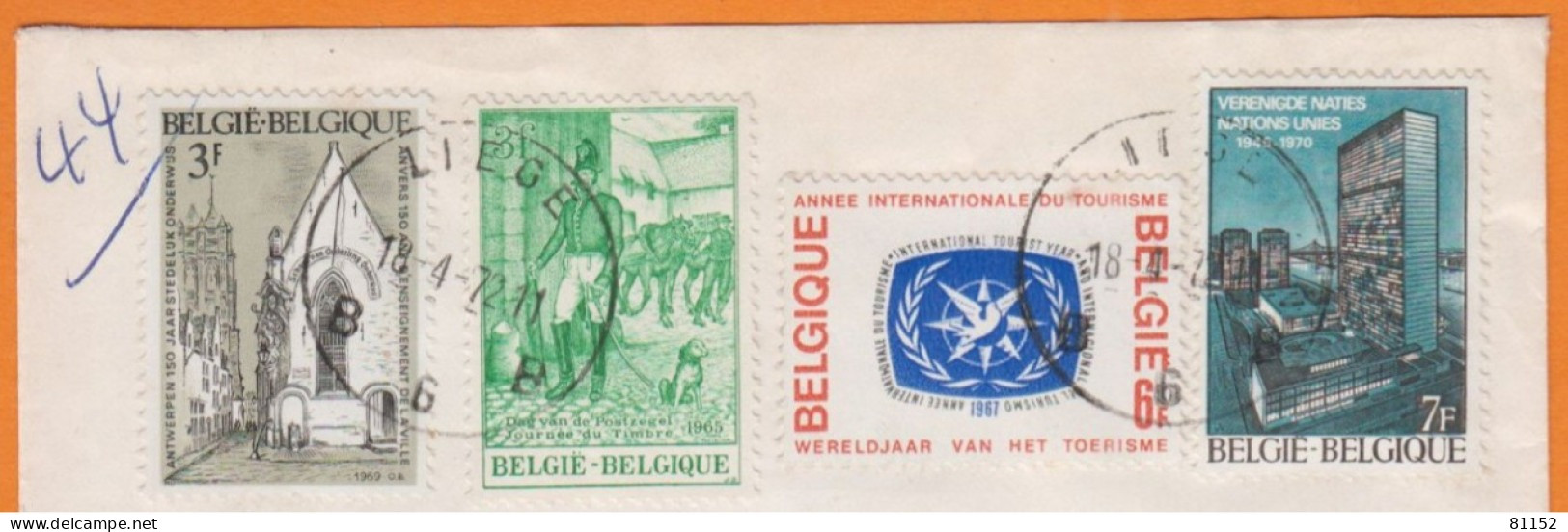 BELGIQUE   Lettre Recommandée De LIEGE 1972  Avec Compo De 4 Timbres Pour 95 PONTOISE - Cartas & Documentos
