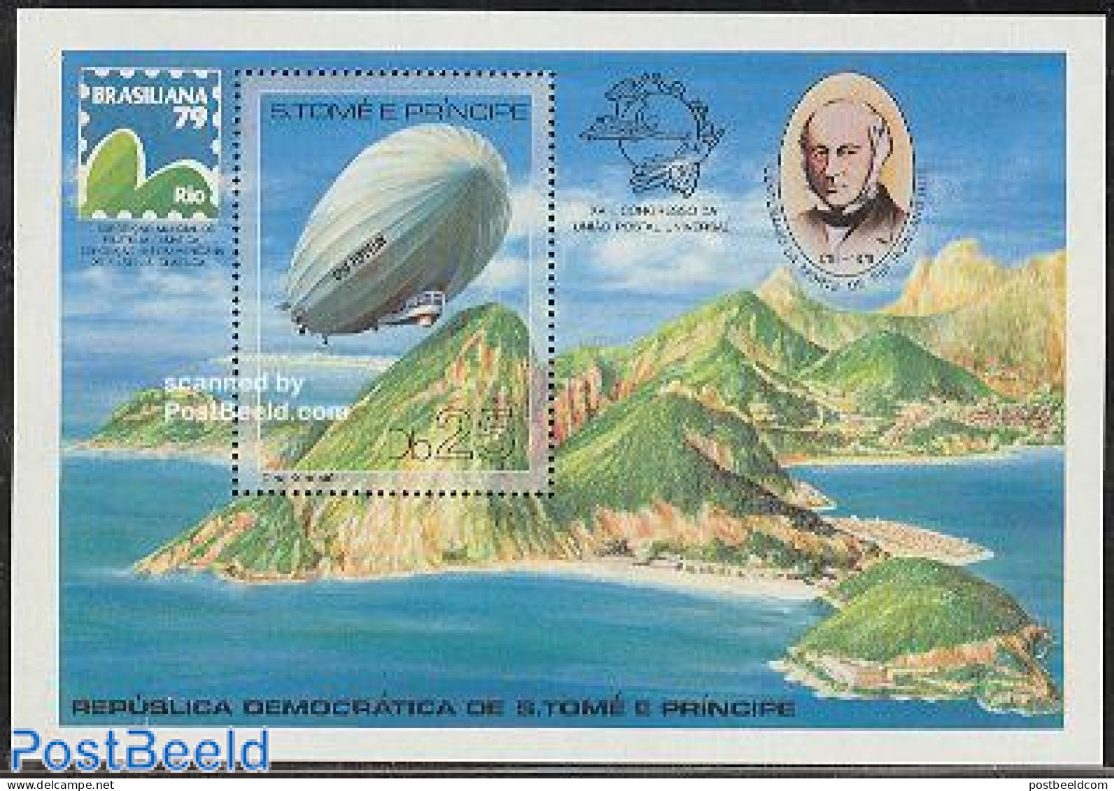 Sao Tome/Principe 1979 Graf Zeppelin, UPU S/s, Mint NH, Transport - U.P.U. - Zeppelins - U.P.U.
