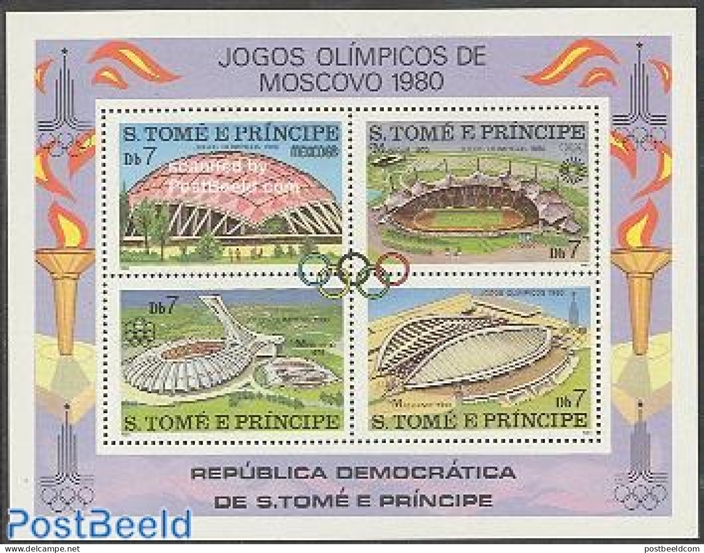 Sao Tome/Principe 1980 Olympic Games S/s, Mint NH, Sport - Olympic Games - Sao Tome Et Principe