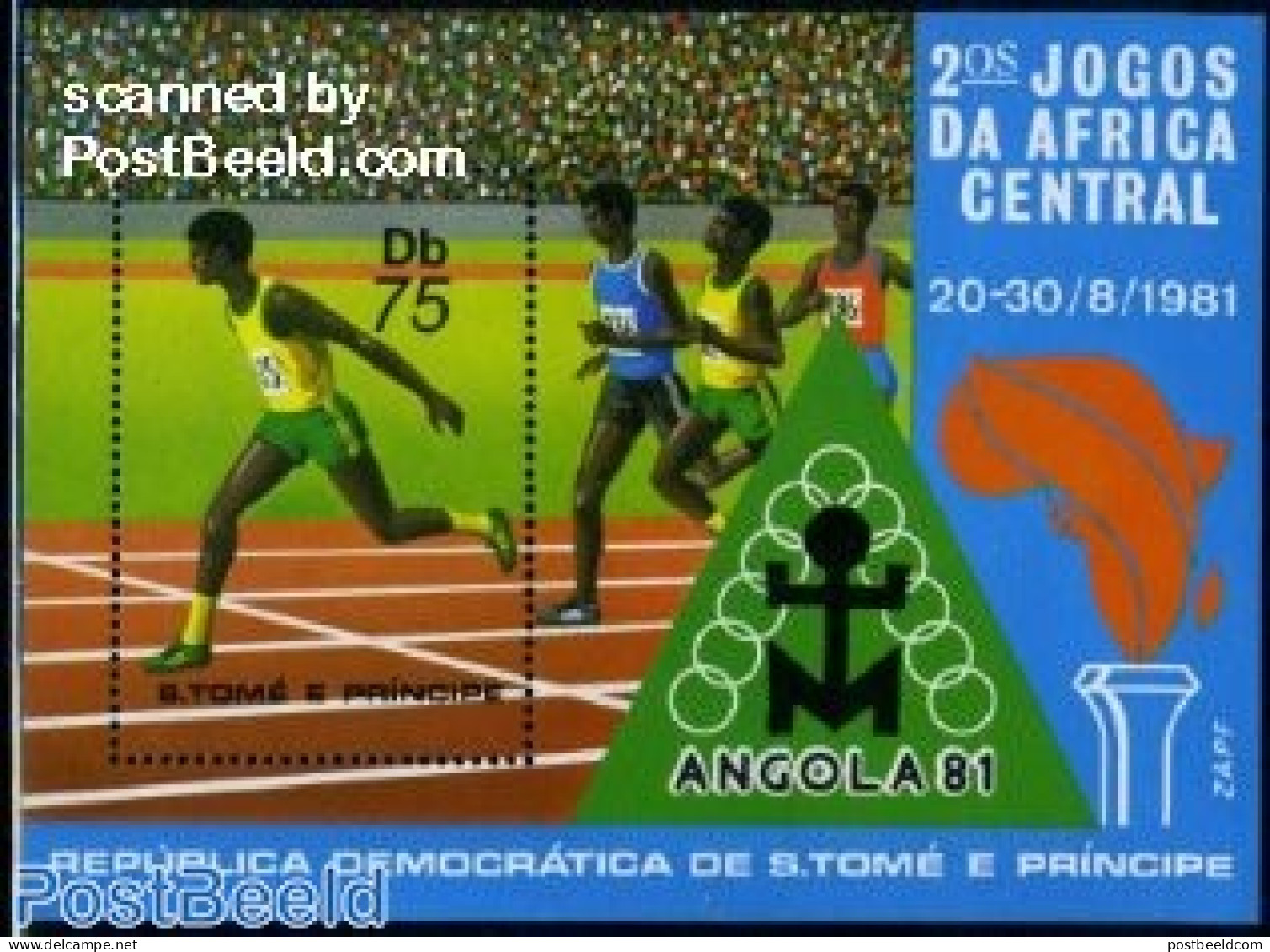 Sao Tome/Principe 1981 Central African Games S/s, Mint NH, Sport - Athletics - Sport (other And Mixed) - Leichtathletik