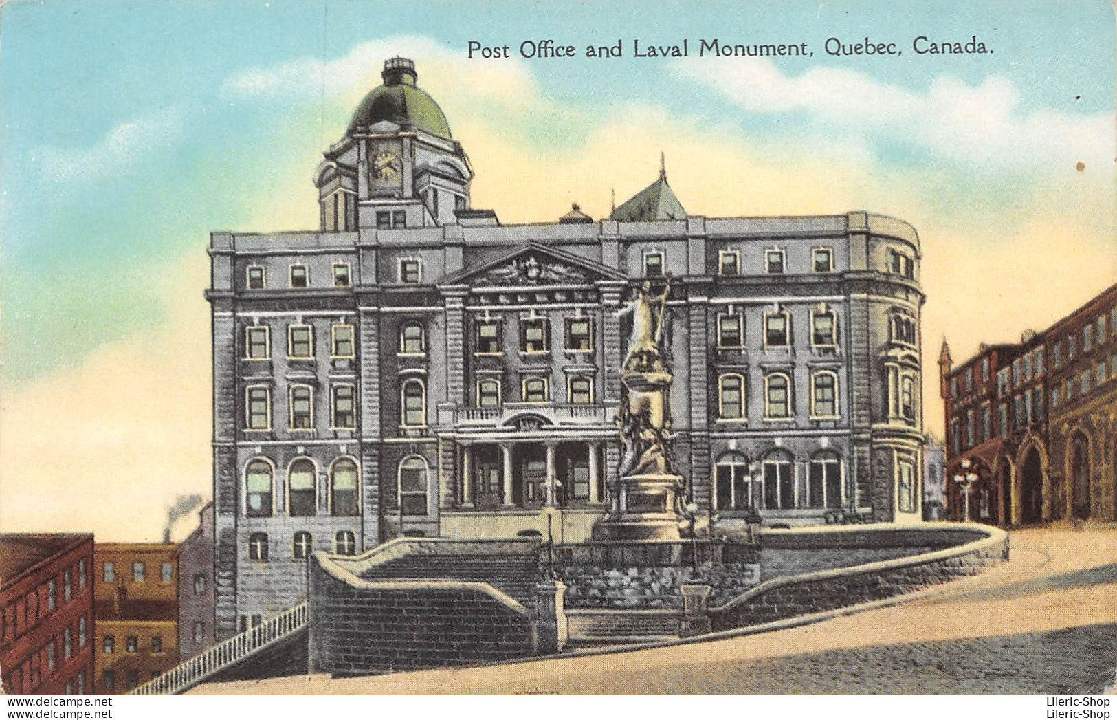 Post Office And Laval Monument, Quebec, Canada.. Cpa - Autres & Non Classés