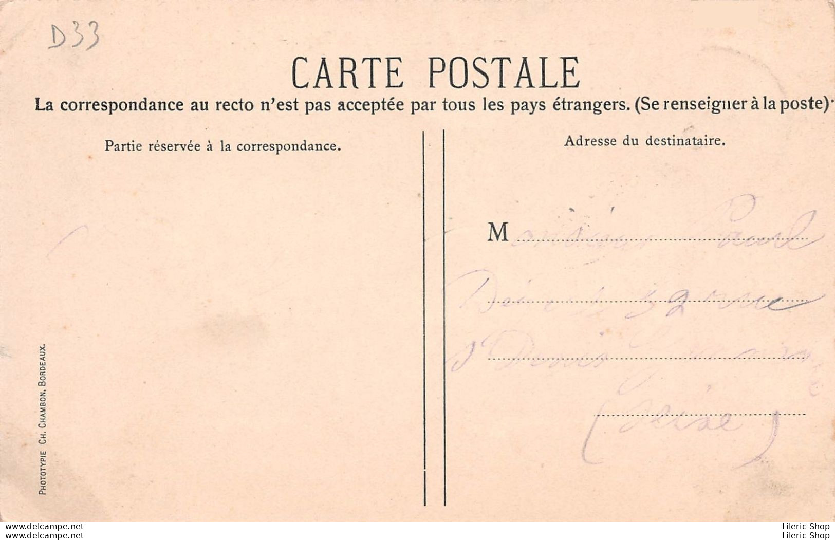 [33] BORDEAUX. - Les Quais Types Du Pays. — C. C. - Cpa 1905 - Bordeaux