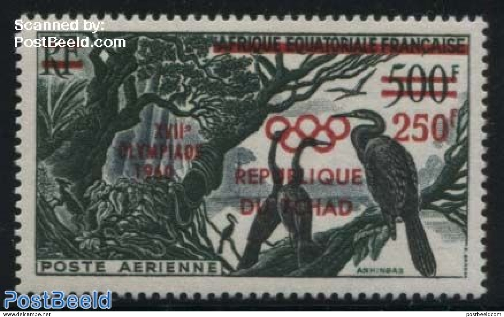 Chad 1960 Olympic Games Rome 1v, Mint NH, Nature - Sport - Birds - Olympic Games - Autres & Non Classés