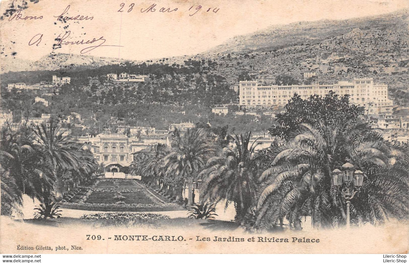 MONTE-CARLO.  Les Jardins Et Riviera Palace - Terrassen
