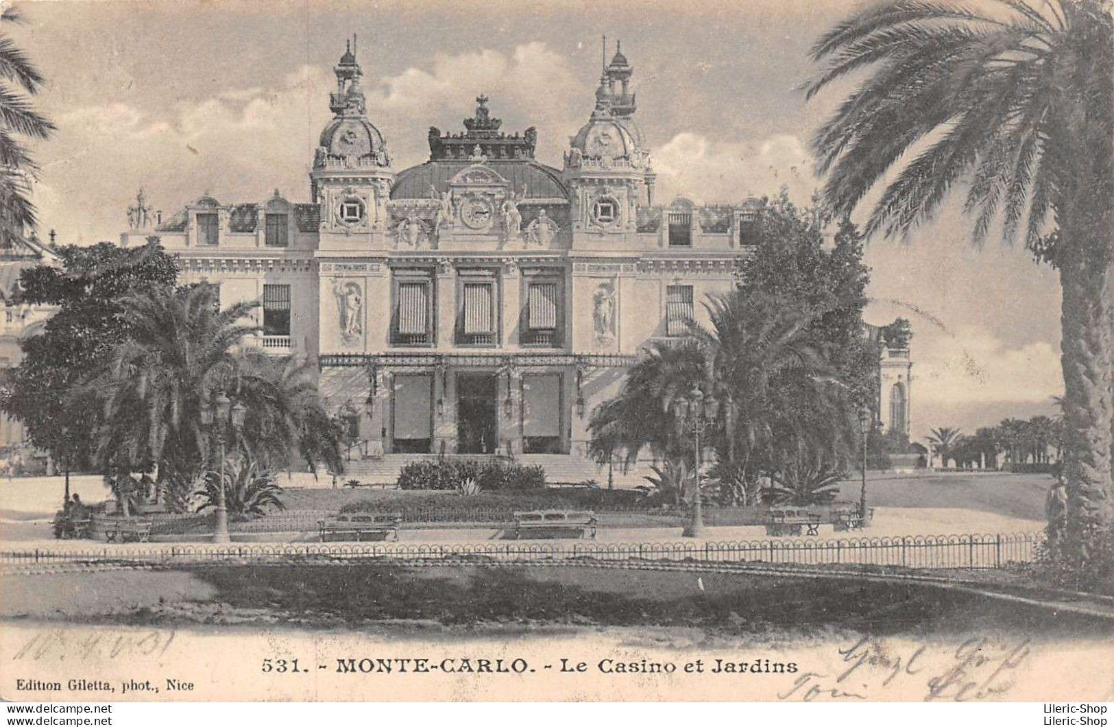 MONTE-CARLO. - Le Casino Et Jardins Edition Giletta, Phot., Nice - Casino