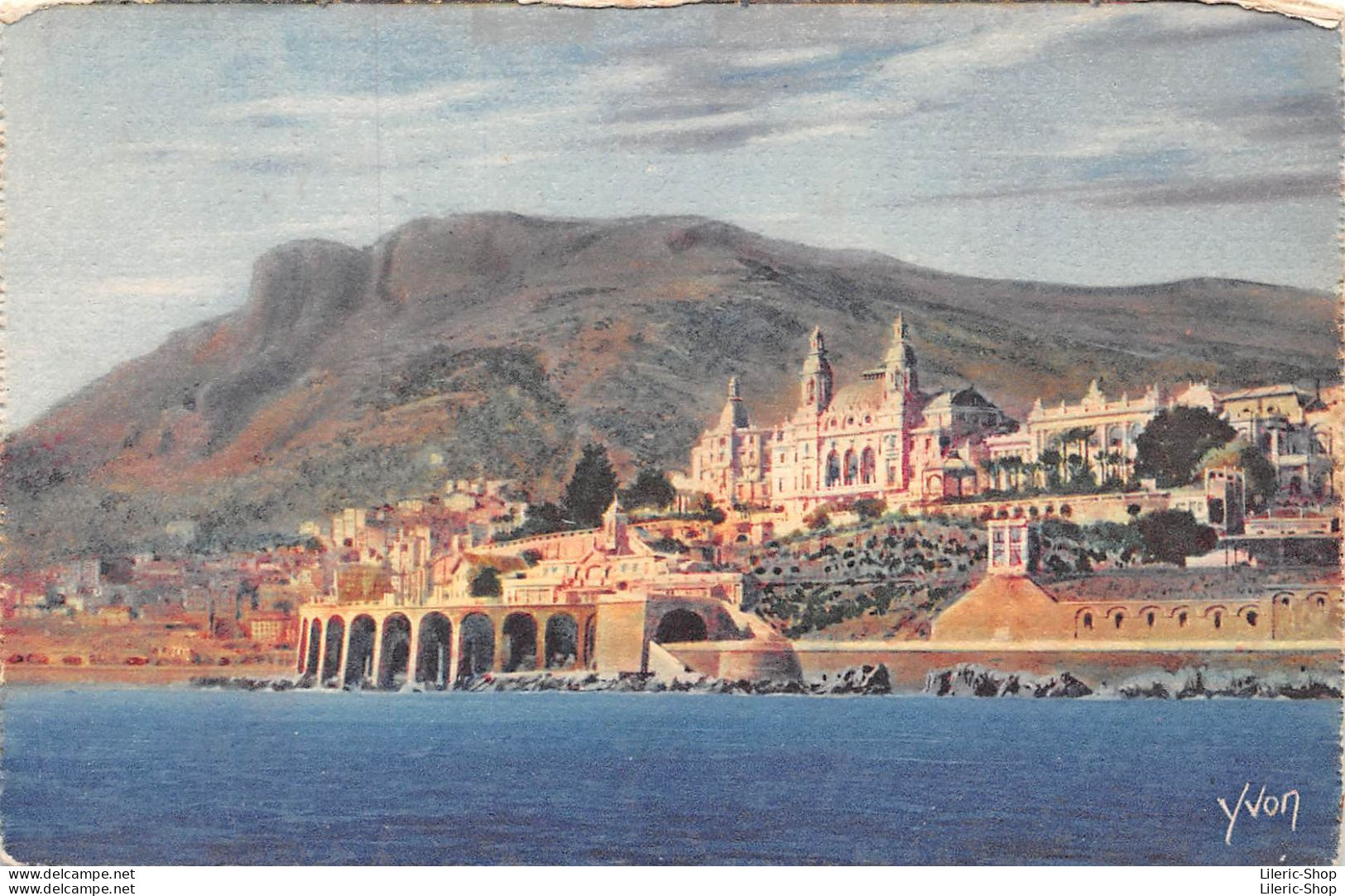 MONTE-CARLO -  Le Casino Et La "Tête De Chien" Vus De La Mer - Monte-Carlo