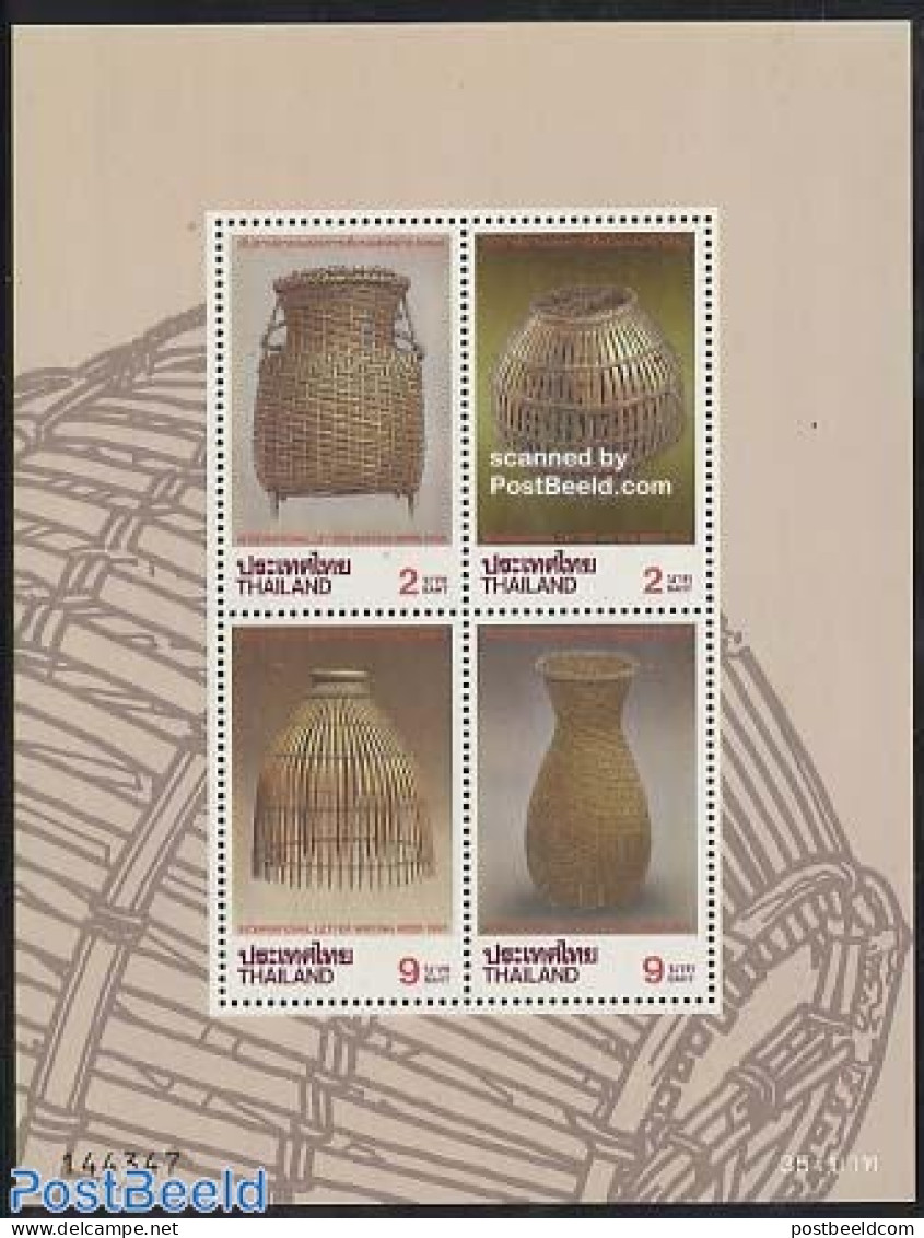 Thailand 1995 Letter Week S/s, Mint NH, Art - Handicrafts - Tailandia